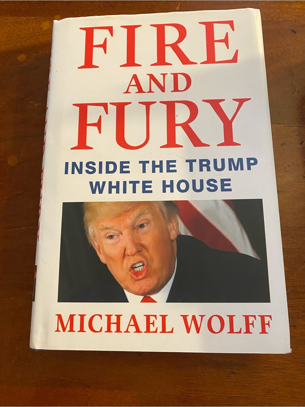 Chronicle Books Fire and Fury Hardcover Book - Red, White, Blue